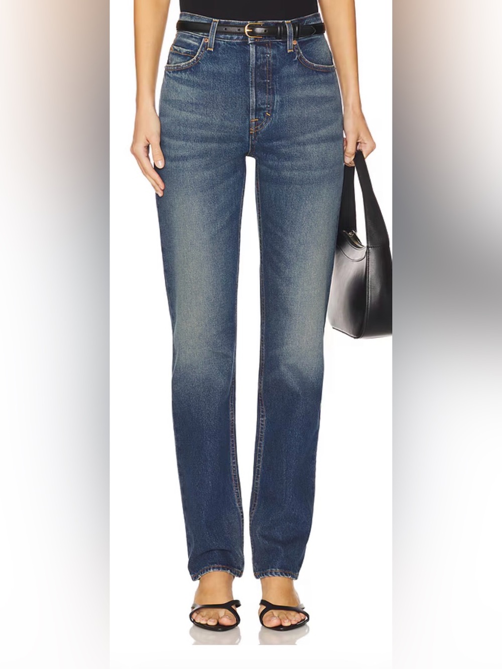 GRLFRND The Walker Mid-Rise Slim Straight Jeans | size 26 | 32” inseam | NWT